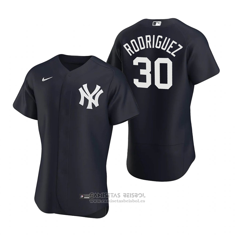 Camiseta Beisbol Hombre New York Yankees Joely Rodriguez Autentico Alterno Azul